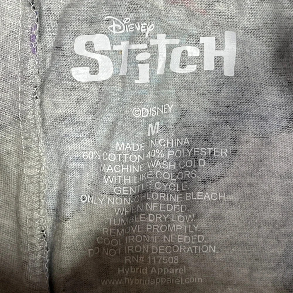 Disney Lilo & Stitch Pajama Pants Womens M Gray Character Print Lounge Pockets - Picture 4 of 9